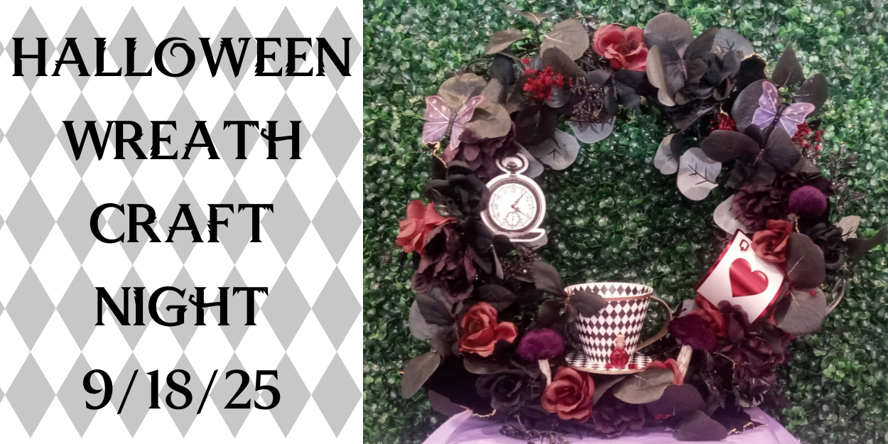 Read more about the article 🎃 Craft & Sip: Halloween Wreath @ Drink Me!